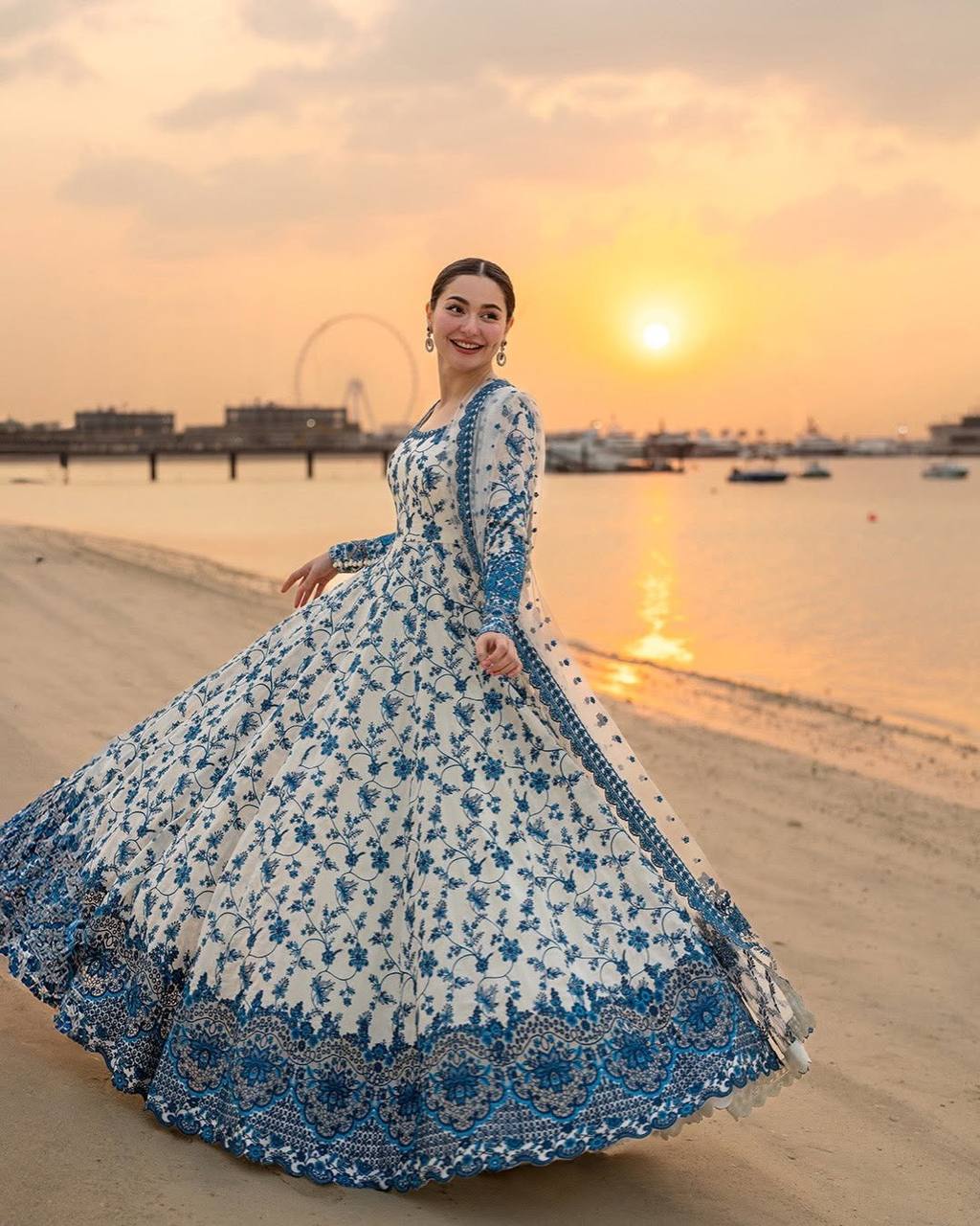 shaal Noor Floral Anarkali Suit Set