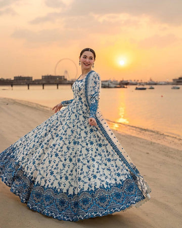 shaal Noor Floral Anarkali Suit Set