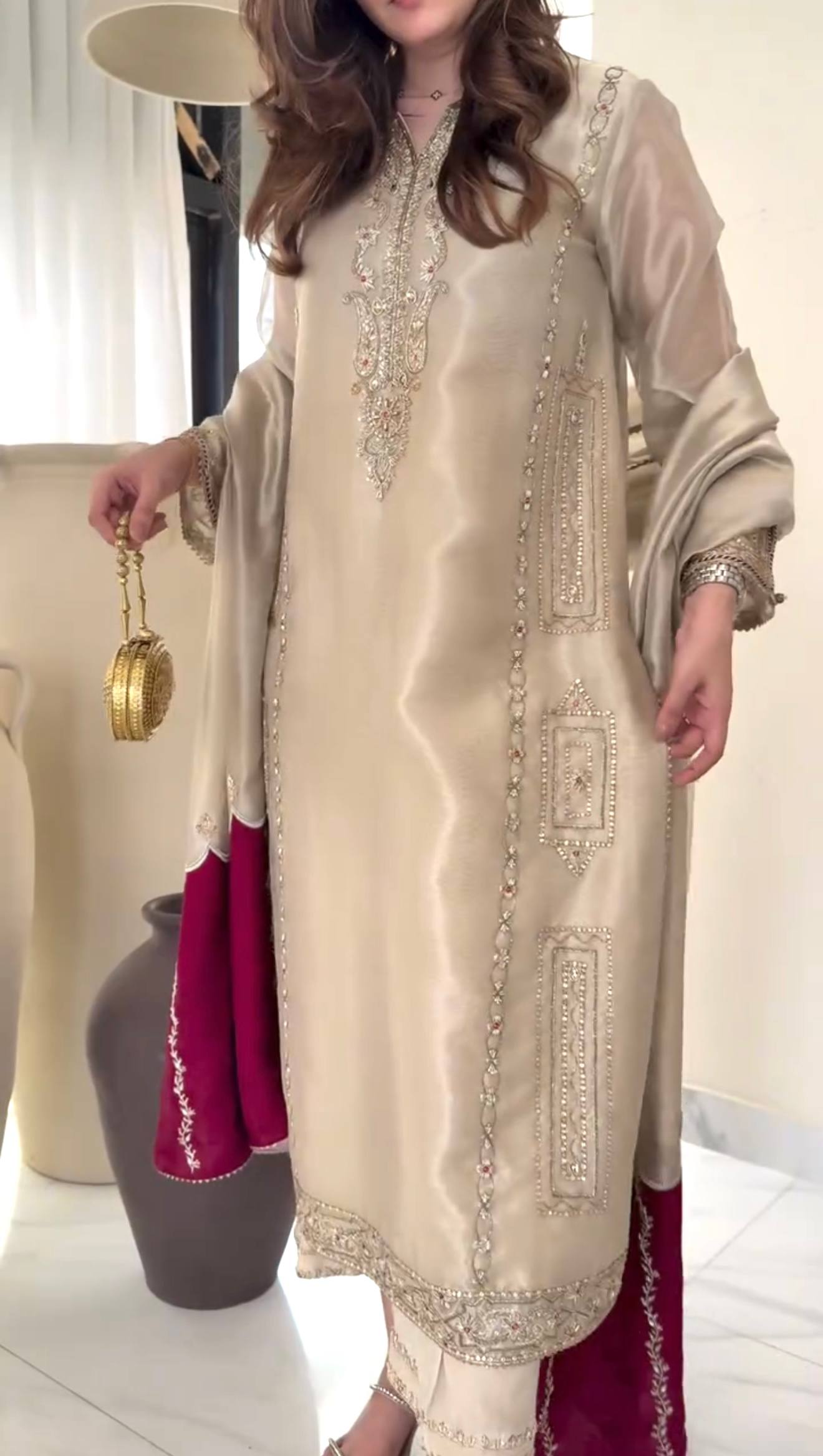 Eshaal Luxe Silk Palazzo Set