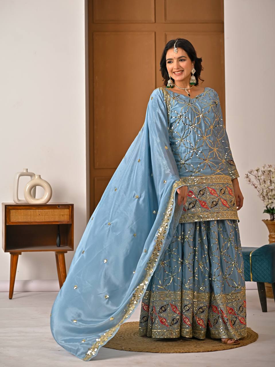 Myra Ethnic Glam Sharara Set