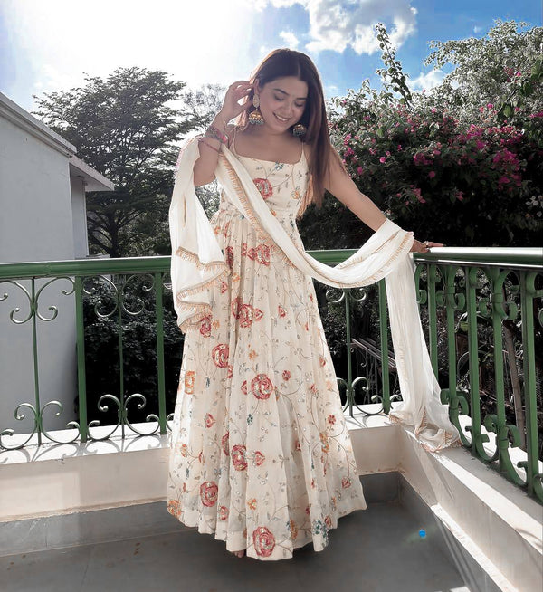 Aadhya Floral Serenity Anarkali Suit