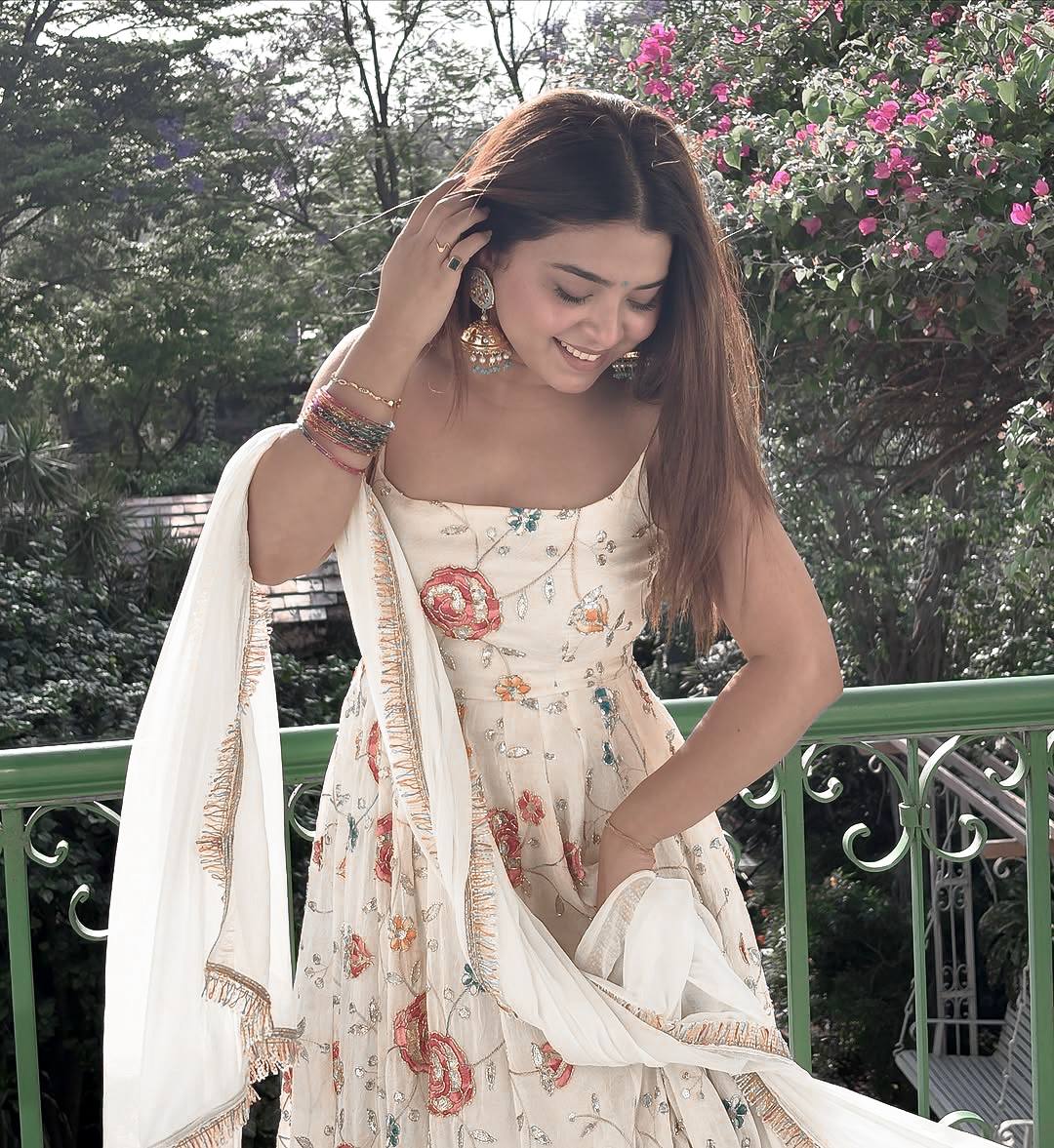 Aadhya Floral Serenity Anarkali Suit