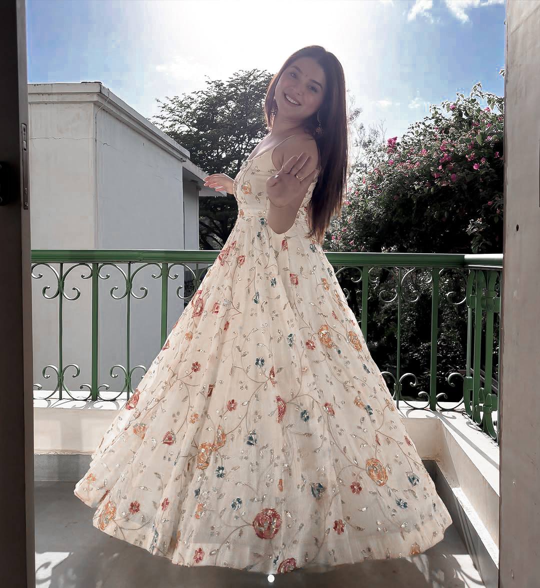 Aadhya Floral Serenity Anarkali Suit
