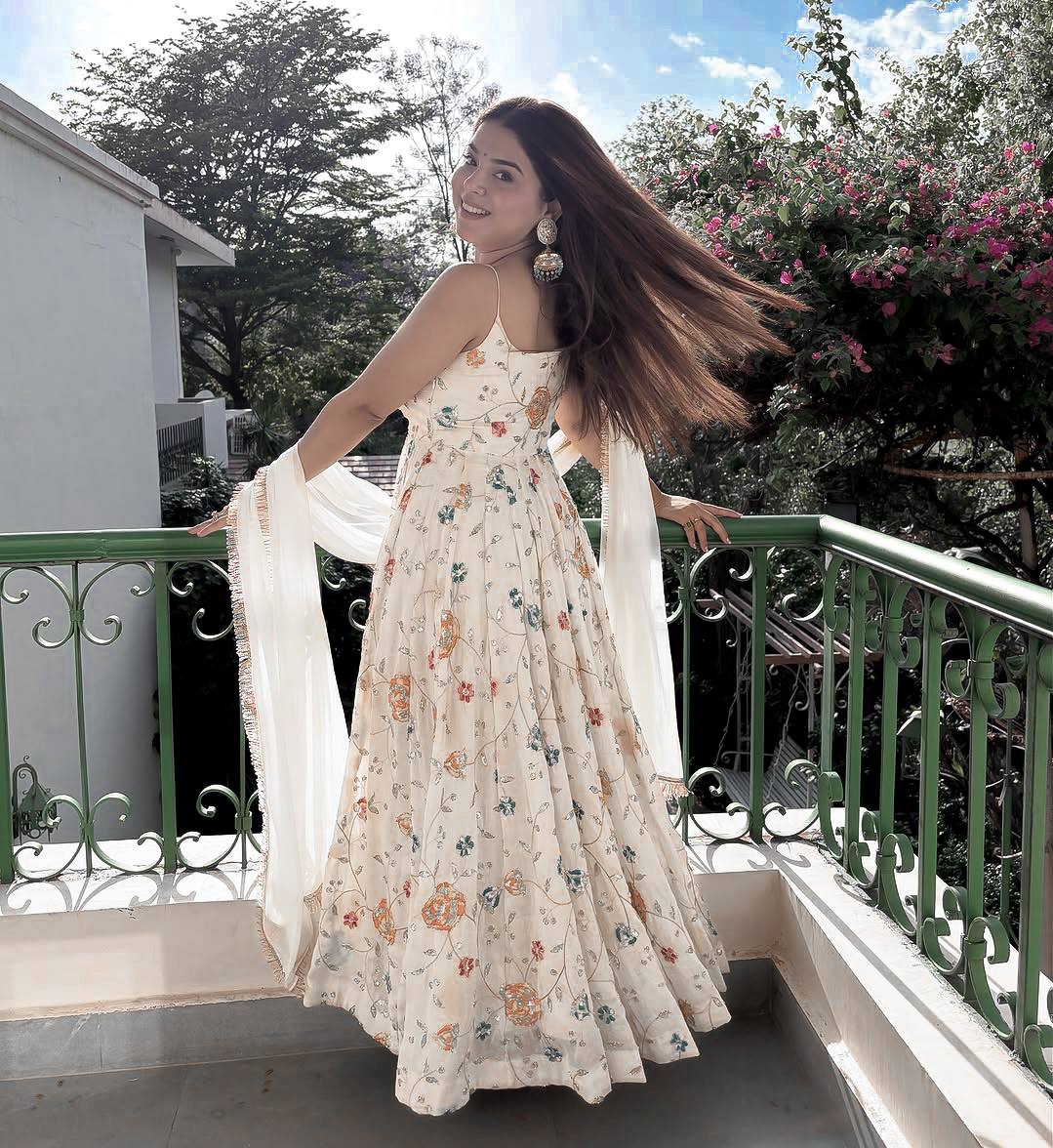 Aadhya Floral Serenity Anarkali Suit