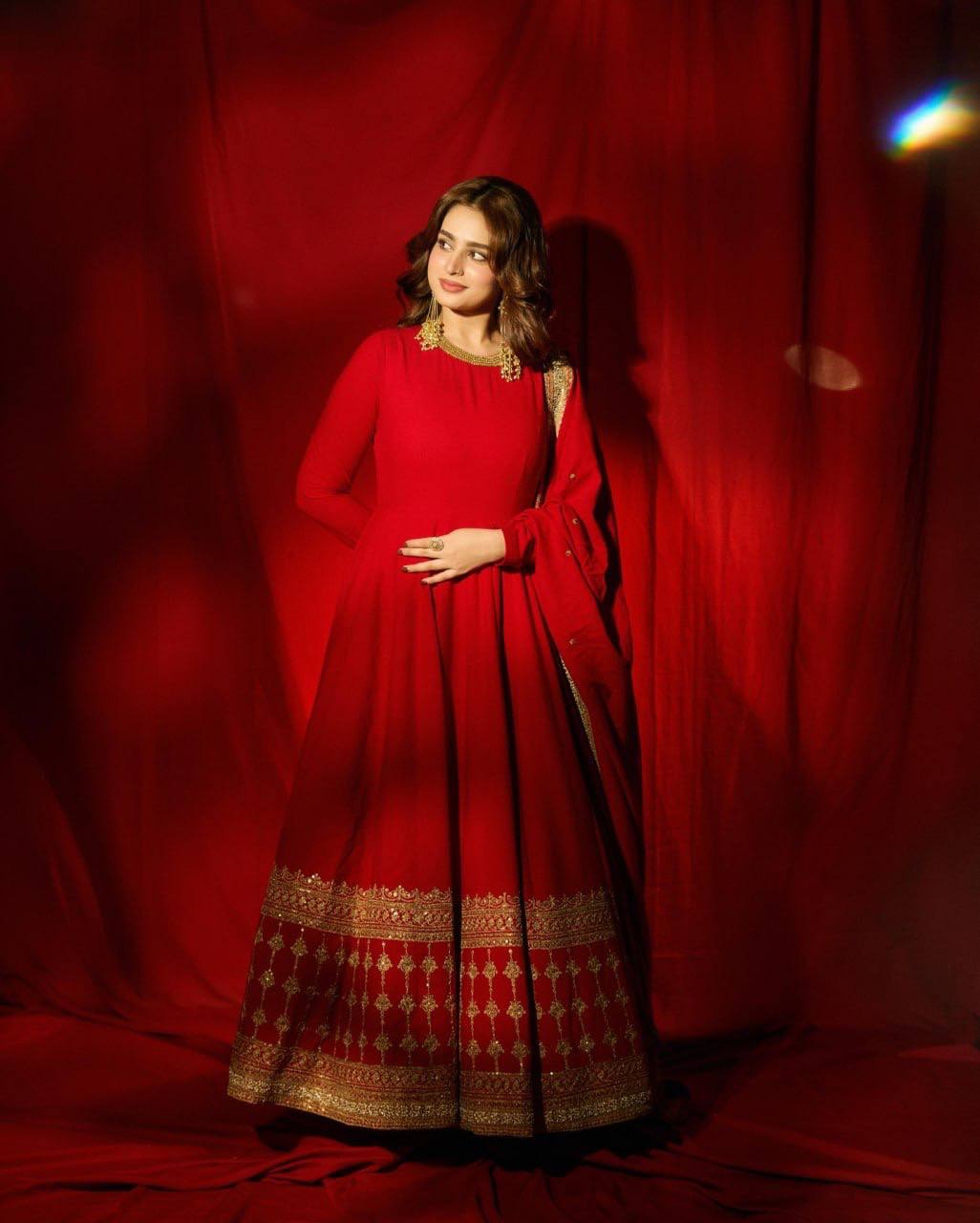 Aarna Festive Red Anarkali