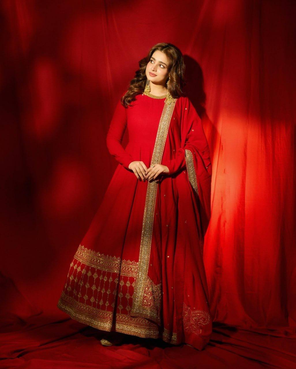 Aarna Festive Red Anarkali