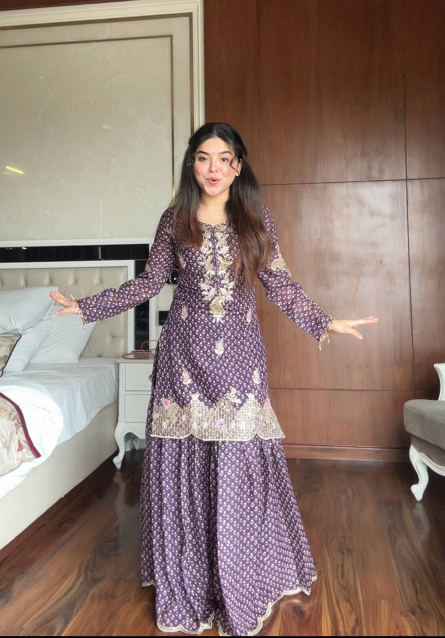 Hemanshi Royal Lavender Charm Traditional Printed Suit