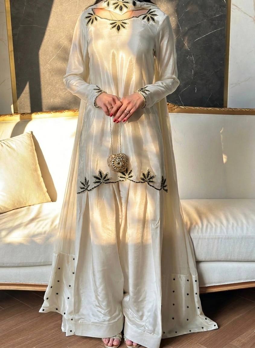 Zeraya Crep Moti Farshi Set