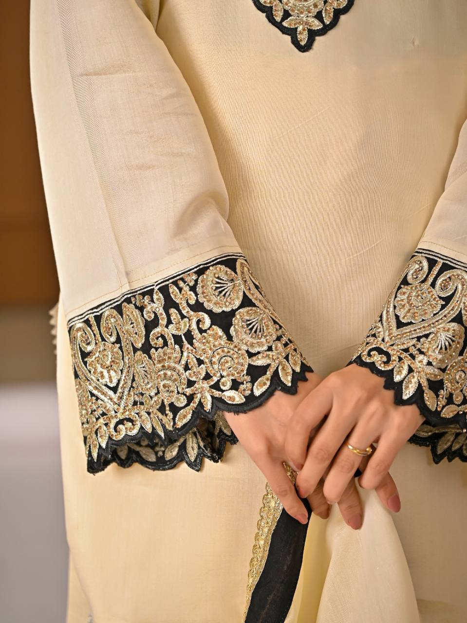 Ravina Roman Silk Diamond Sharara Set