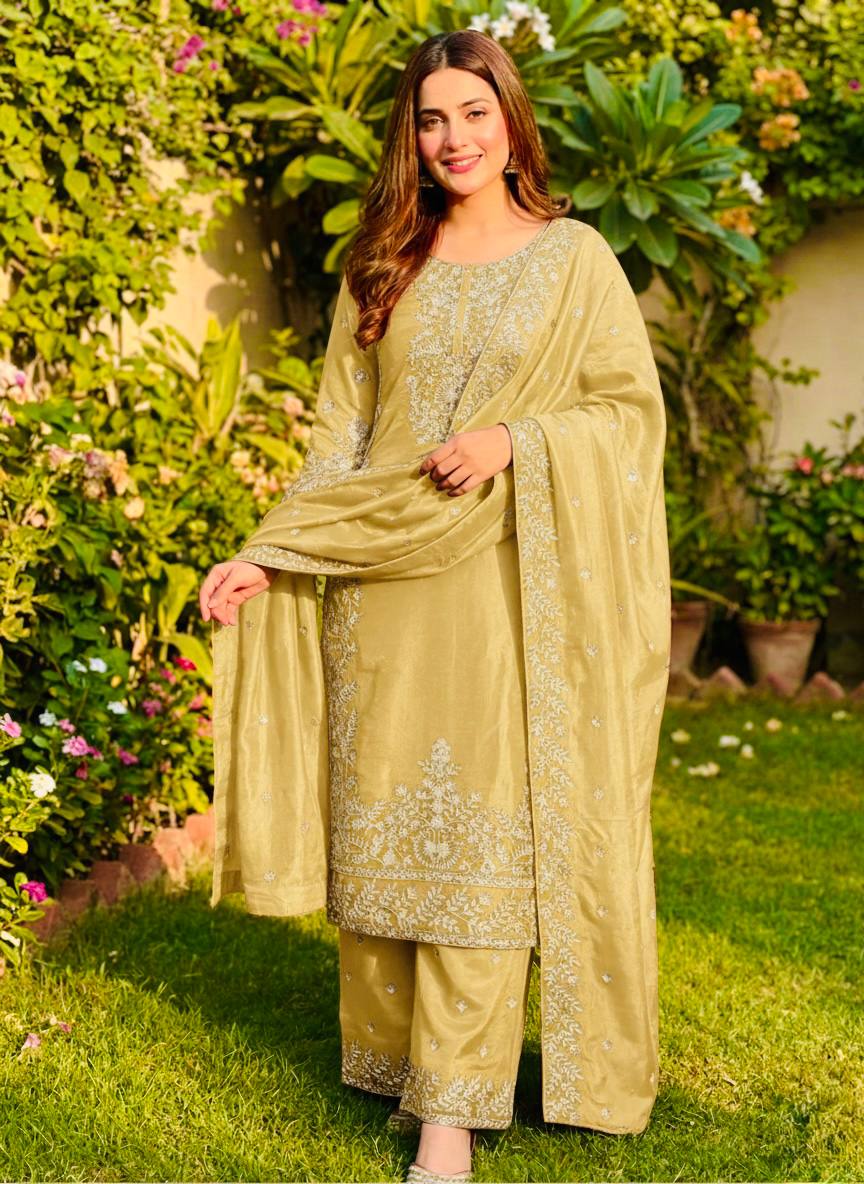 Zynera Gmy Silk Luxe Palazzo Set