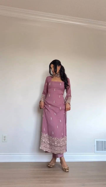 Zivara Georgette Thread Pant Set