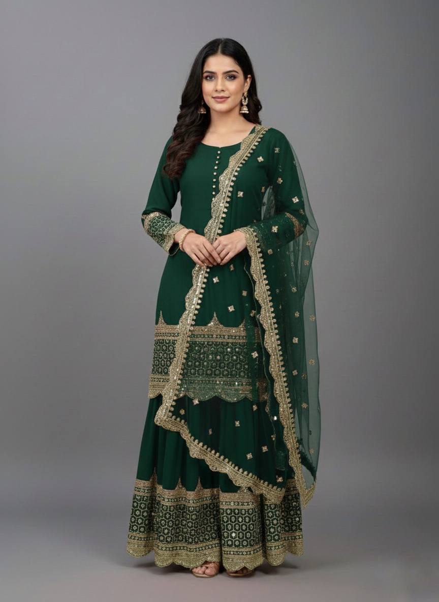 Zarvisha Georgette Potli Sharara Set