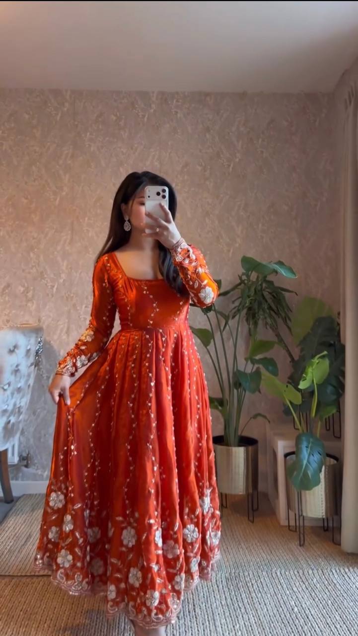 Elmira Fendy Silk Anarkali Set