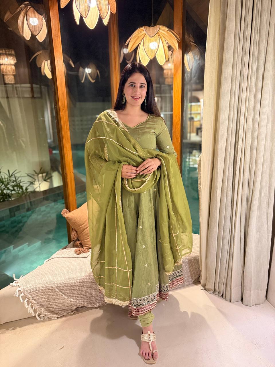 Royal Vichitra Silk Anarkali Set
