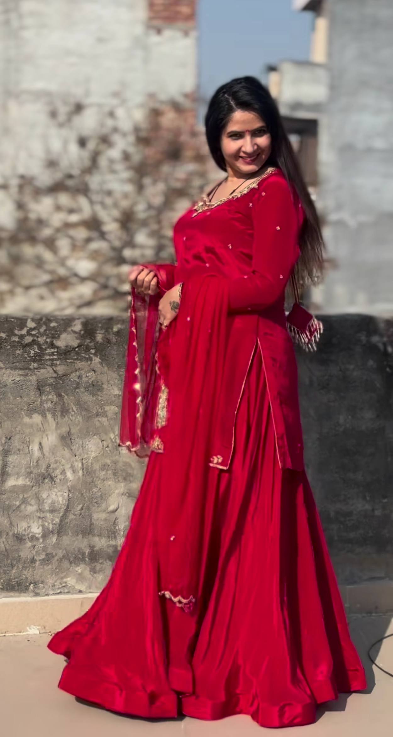 Zarmina Beads & Sequence Crepe Silk Lehenga Set