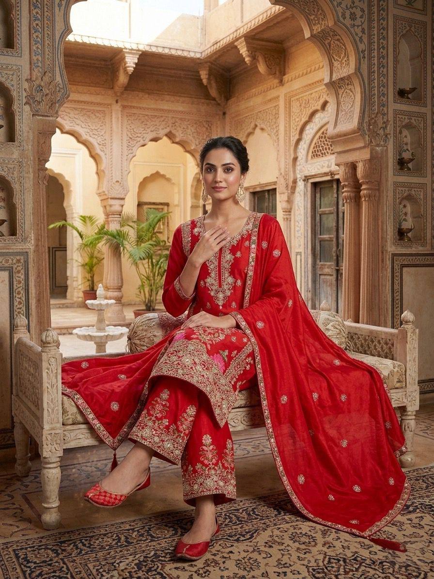 Nooraya Coding Sequence Chinnon Silk Palazzo Set