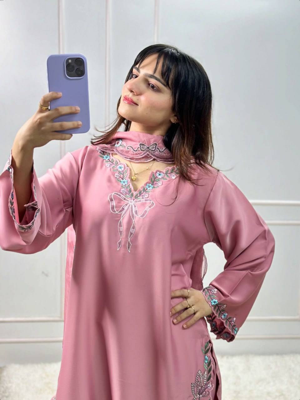 Zoya Aafreen Thread Sequence Farshi Salwar Suit Set