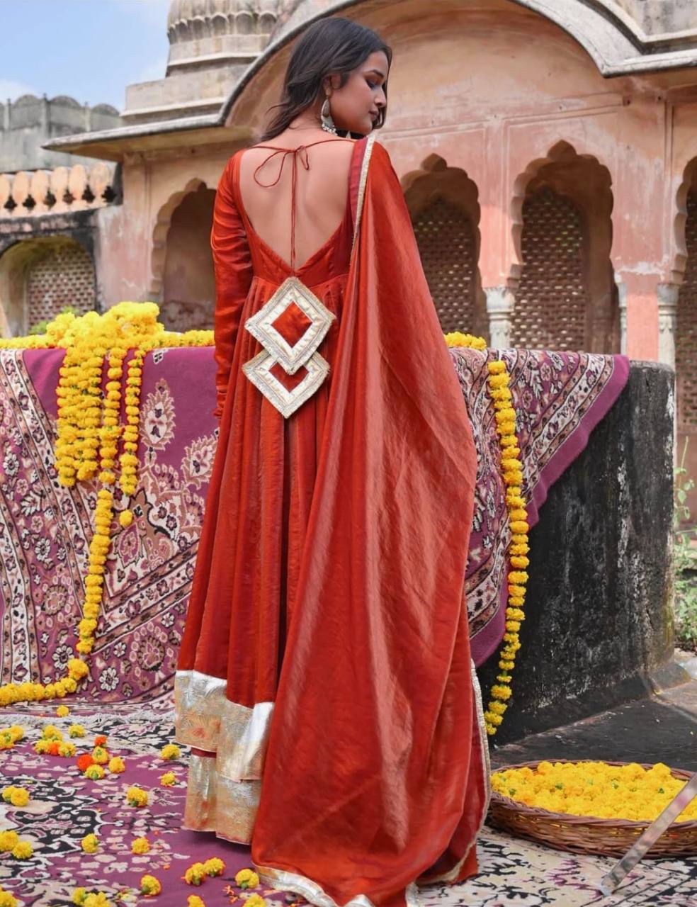 ZOYA RUSTIC ANARKALI SUIT SET