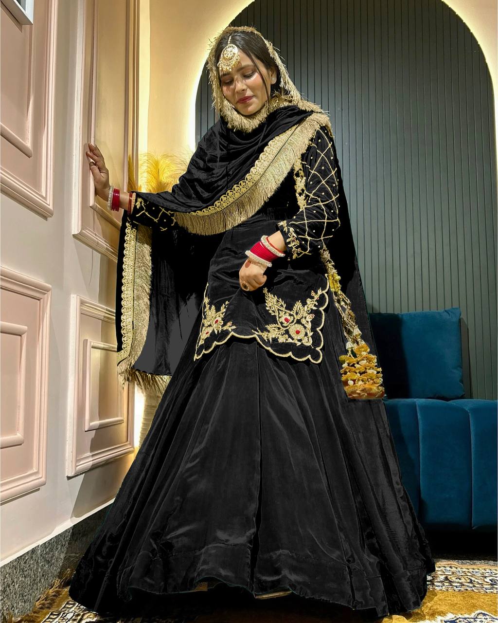 Meherza Luxe Crepe Lehenga Set