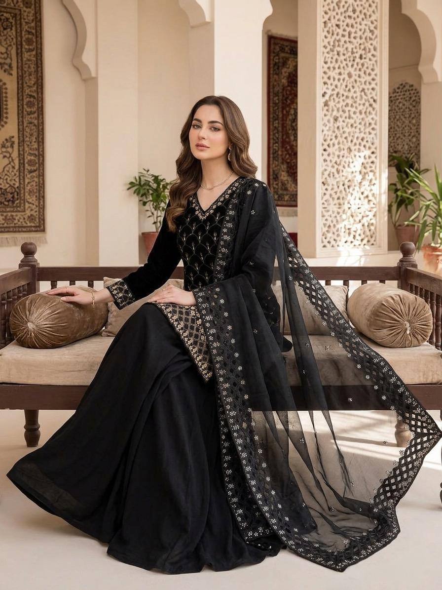 Zehra Luxe Fendy Plazzo Set
