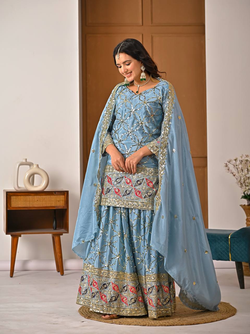 Myra Ethnic Glam Sharara Set