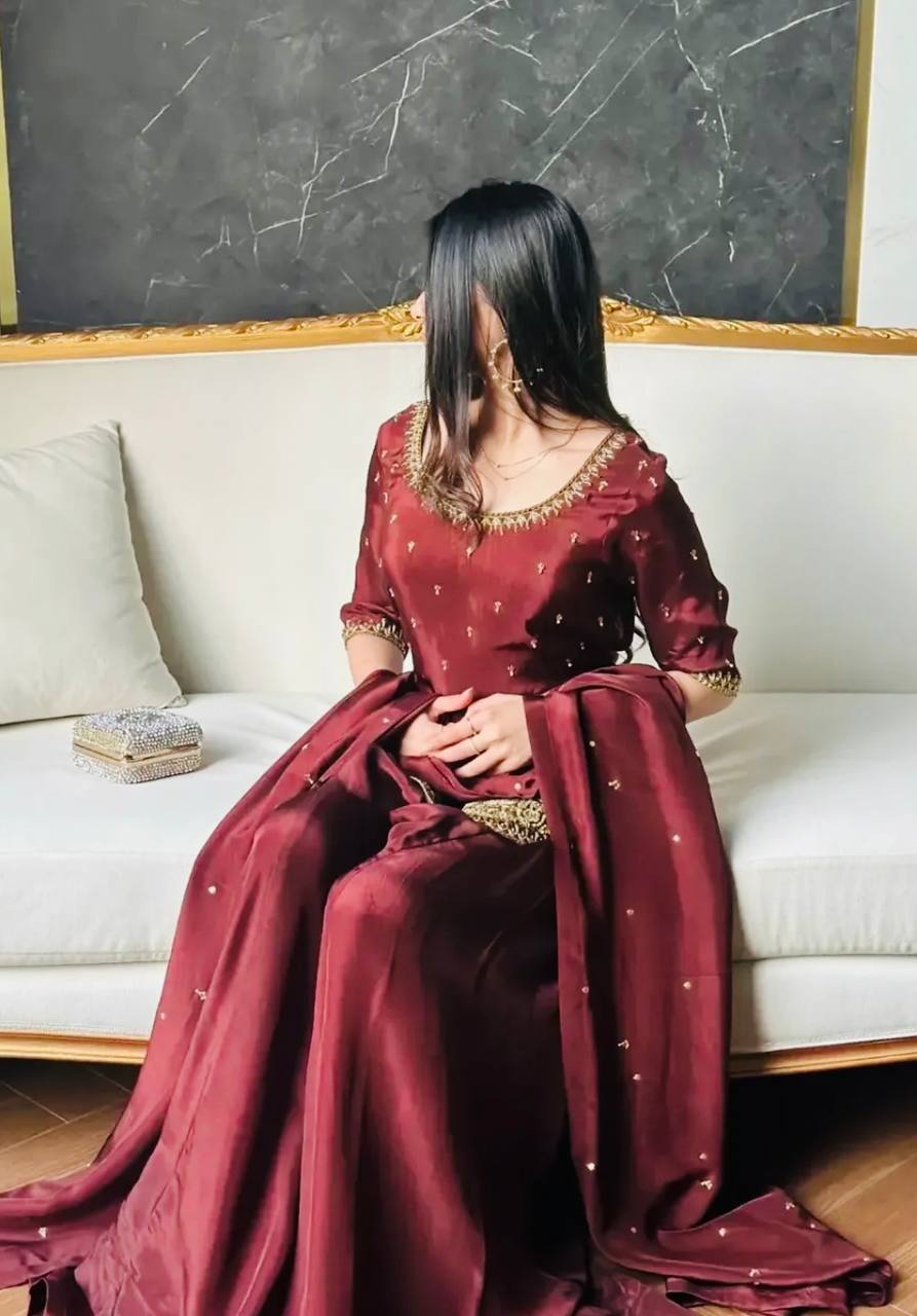 Avenira Silk Charm Palazzo Set