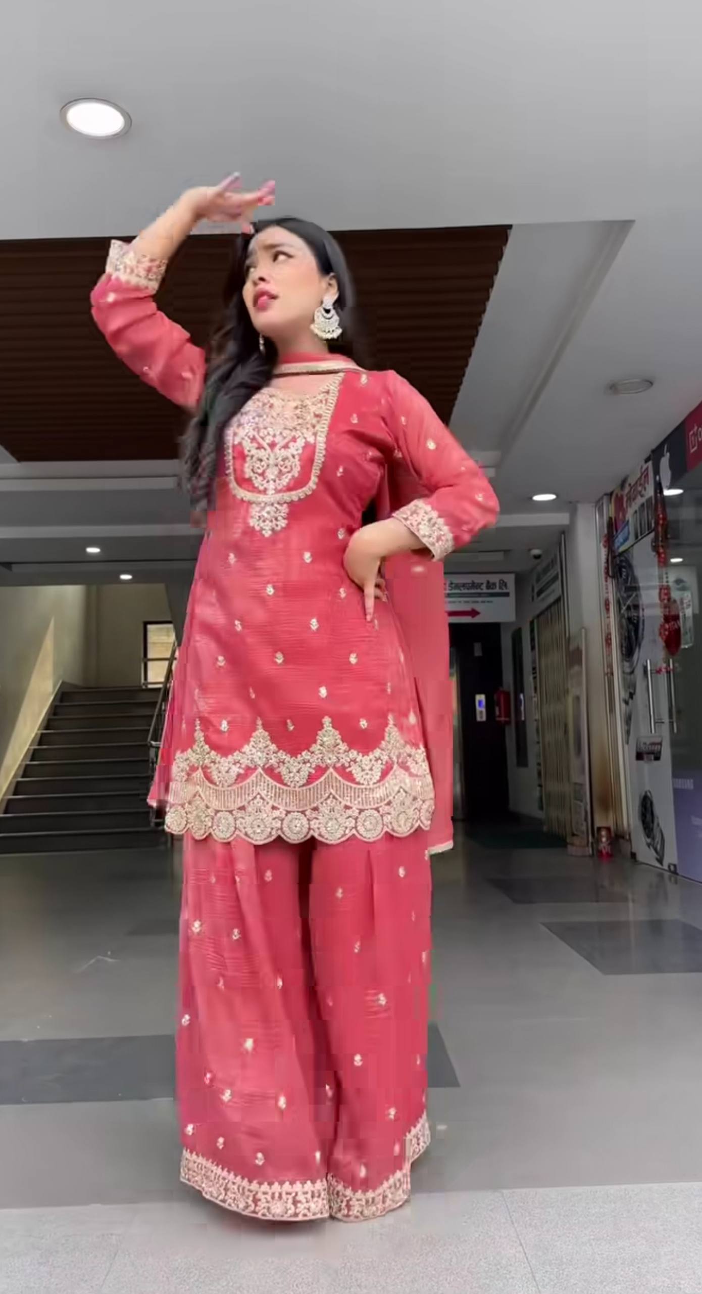 Zelvara Shine Sharara Set