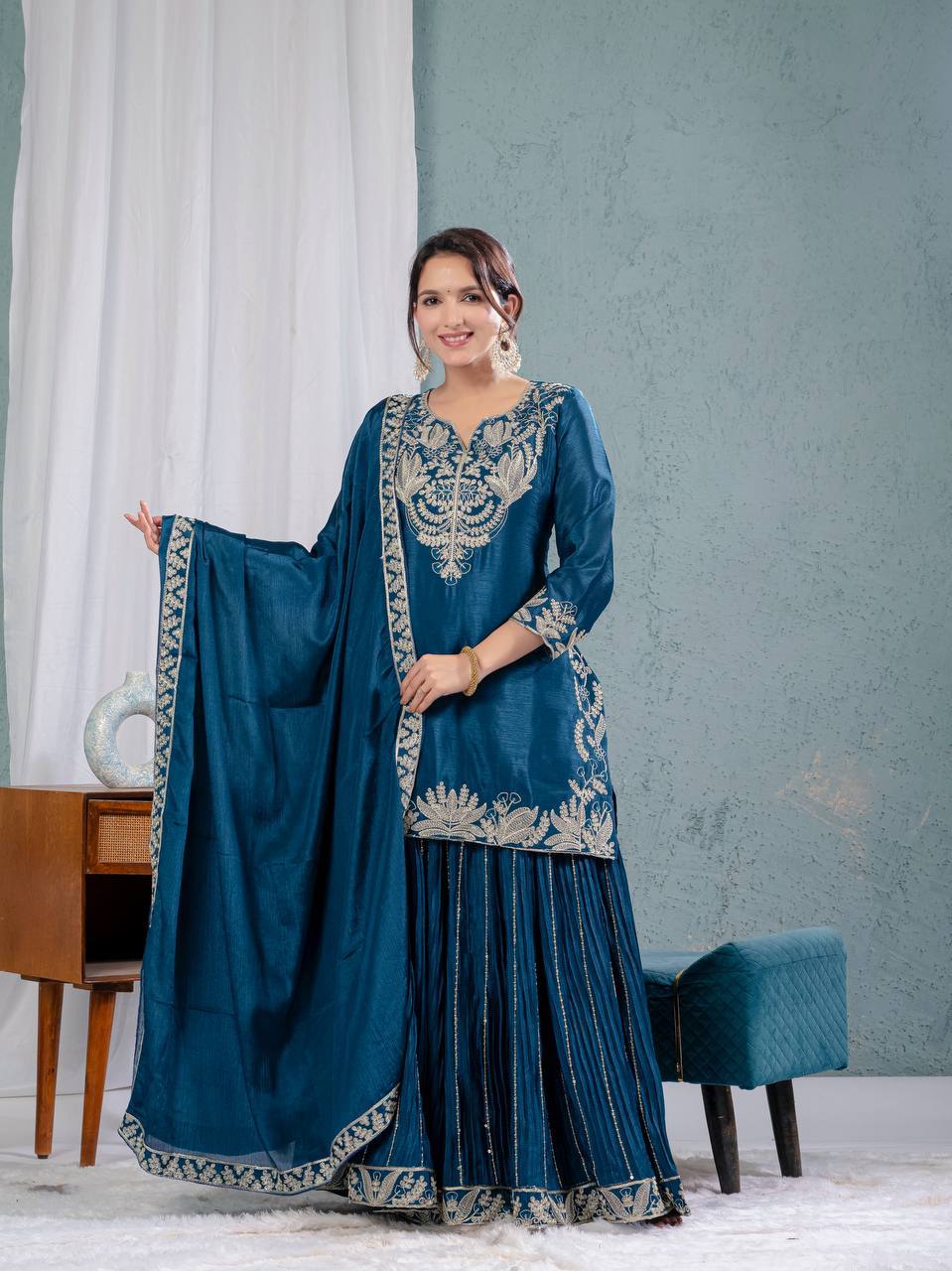 Zarevia Chinnon Code Sharara Set