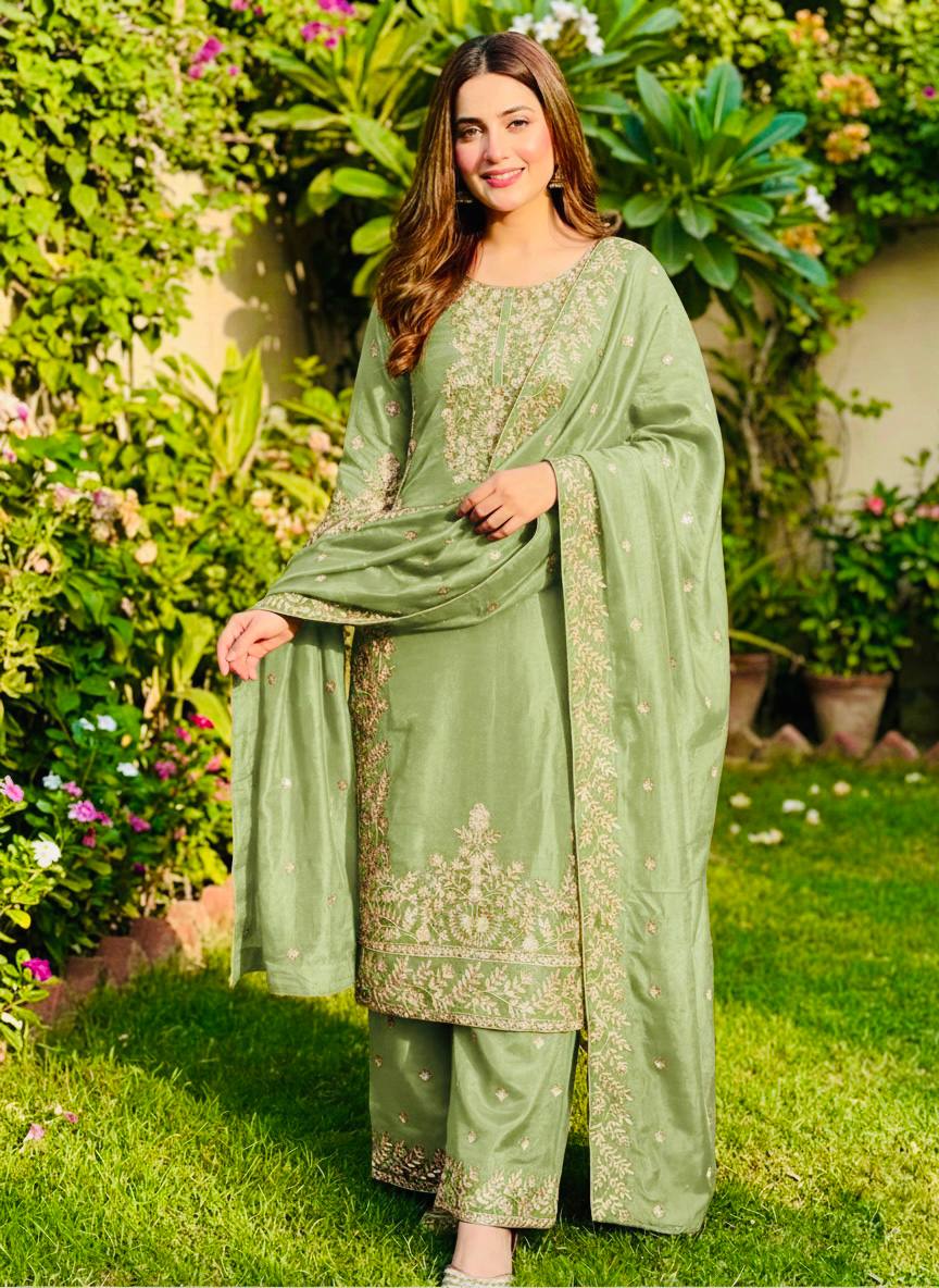 Zynera Gmy Silk Luxe Palazzo Set