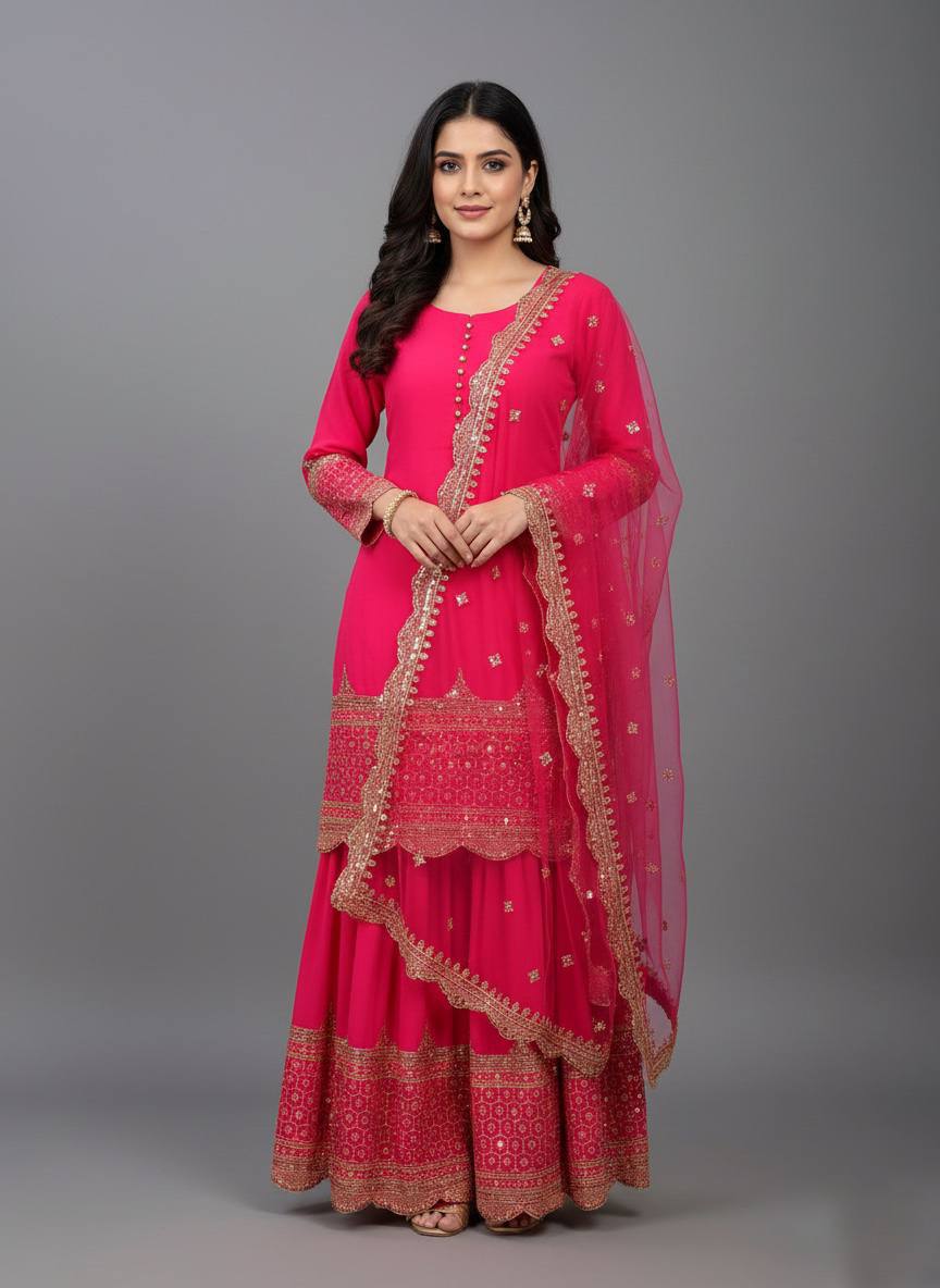 Zarvisha Georgette Potli Sharara Set