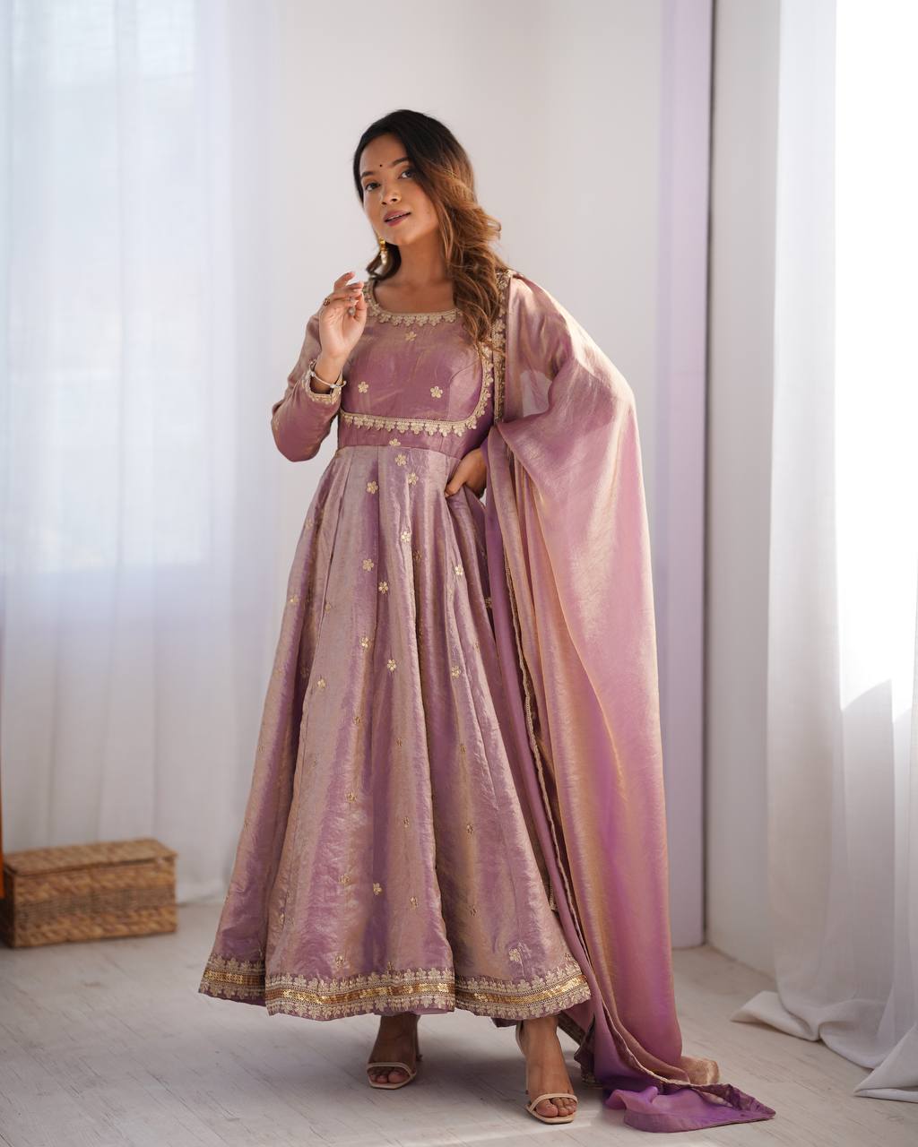Elyndra Fandy Silk Designer Gown Set