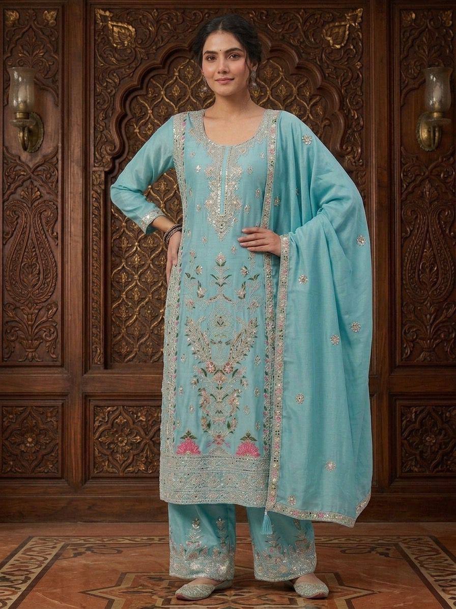 Nooraya Coding Sequence Chinnon Silk Palazzo Set