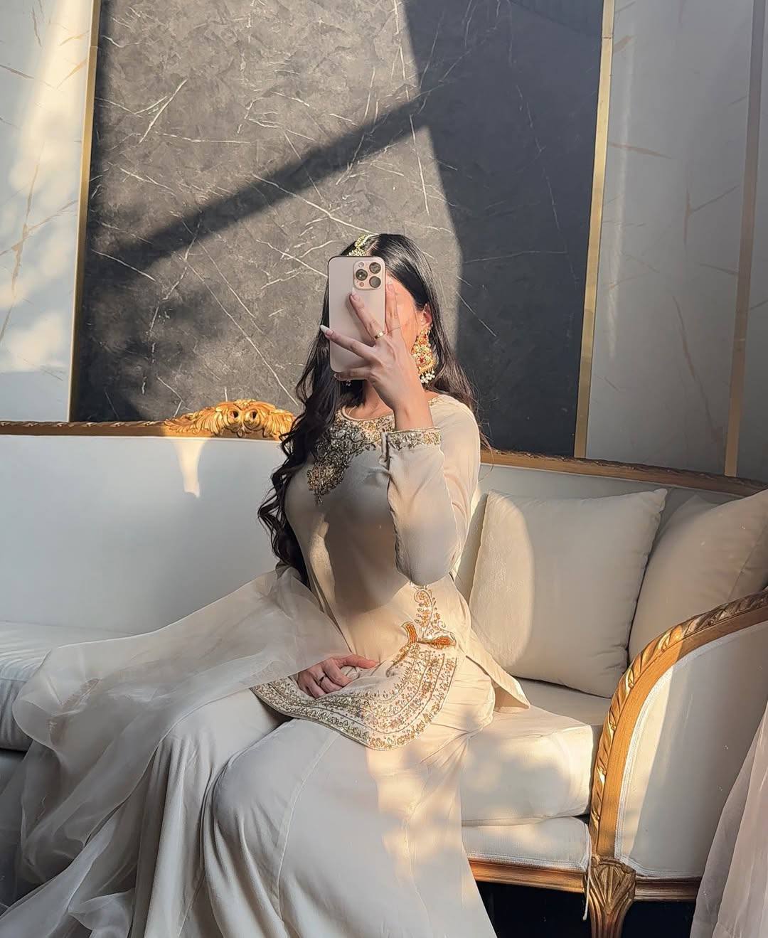 Avelira Satin Glow Sharara Set