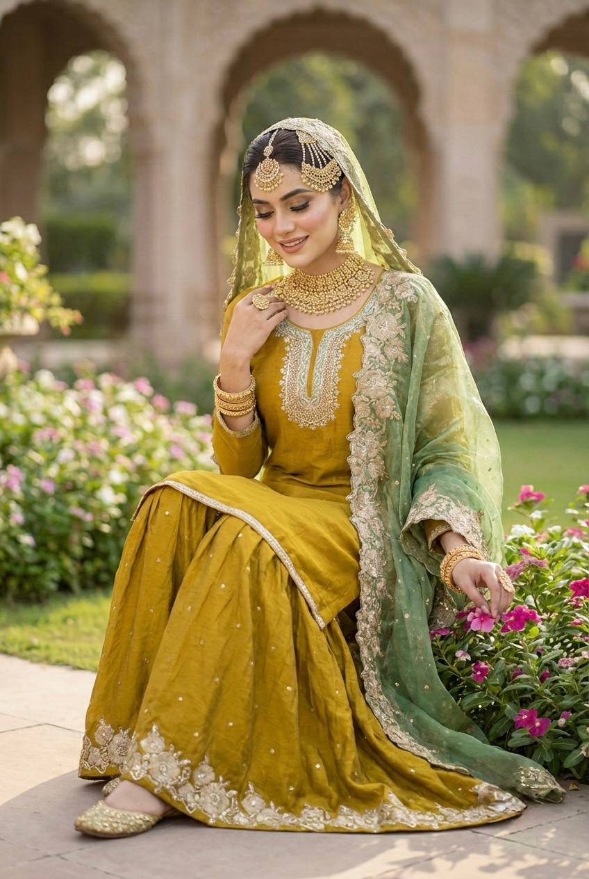 Ravira Sequence Glow Sharara Set