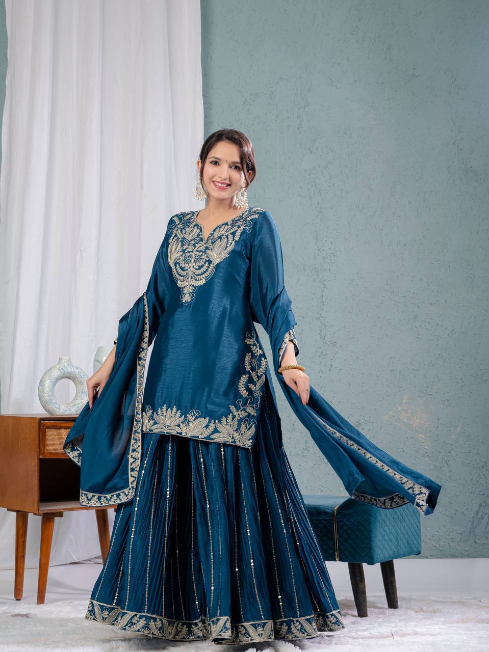 Zarevia Chinnon Code Sharara Set
