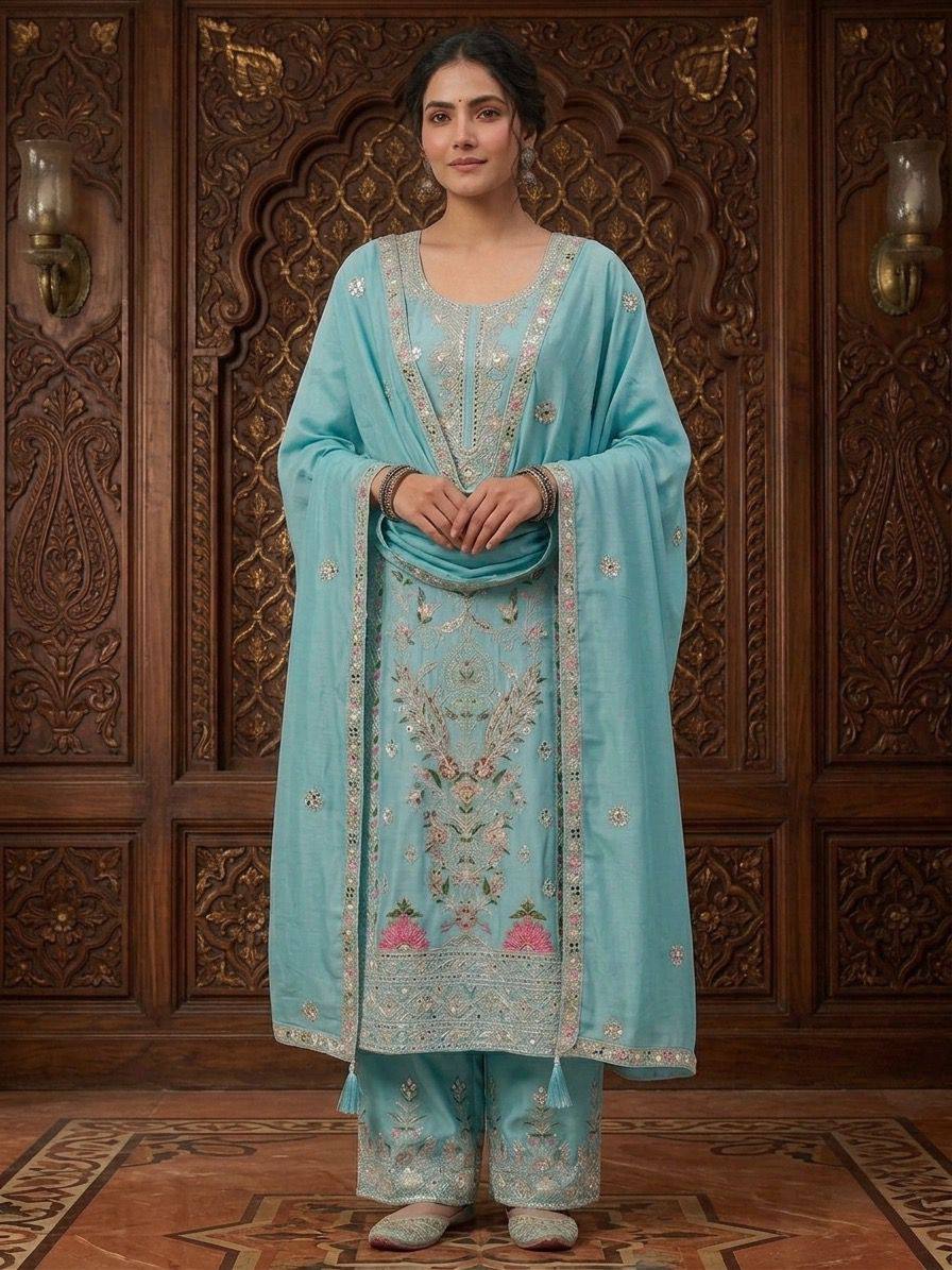 Nooraya Coding Sequence Chinnon Silk Palazzo Set