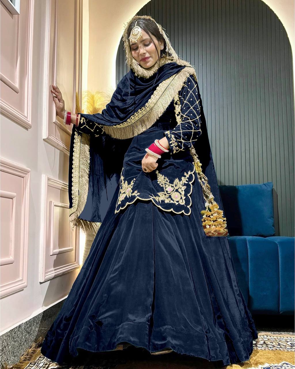 Meherza Luxe Crepe Lehenga Set