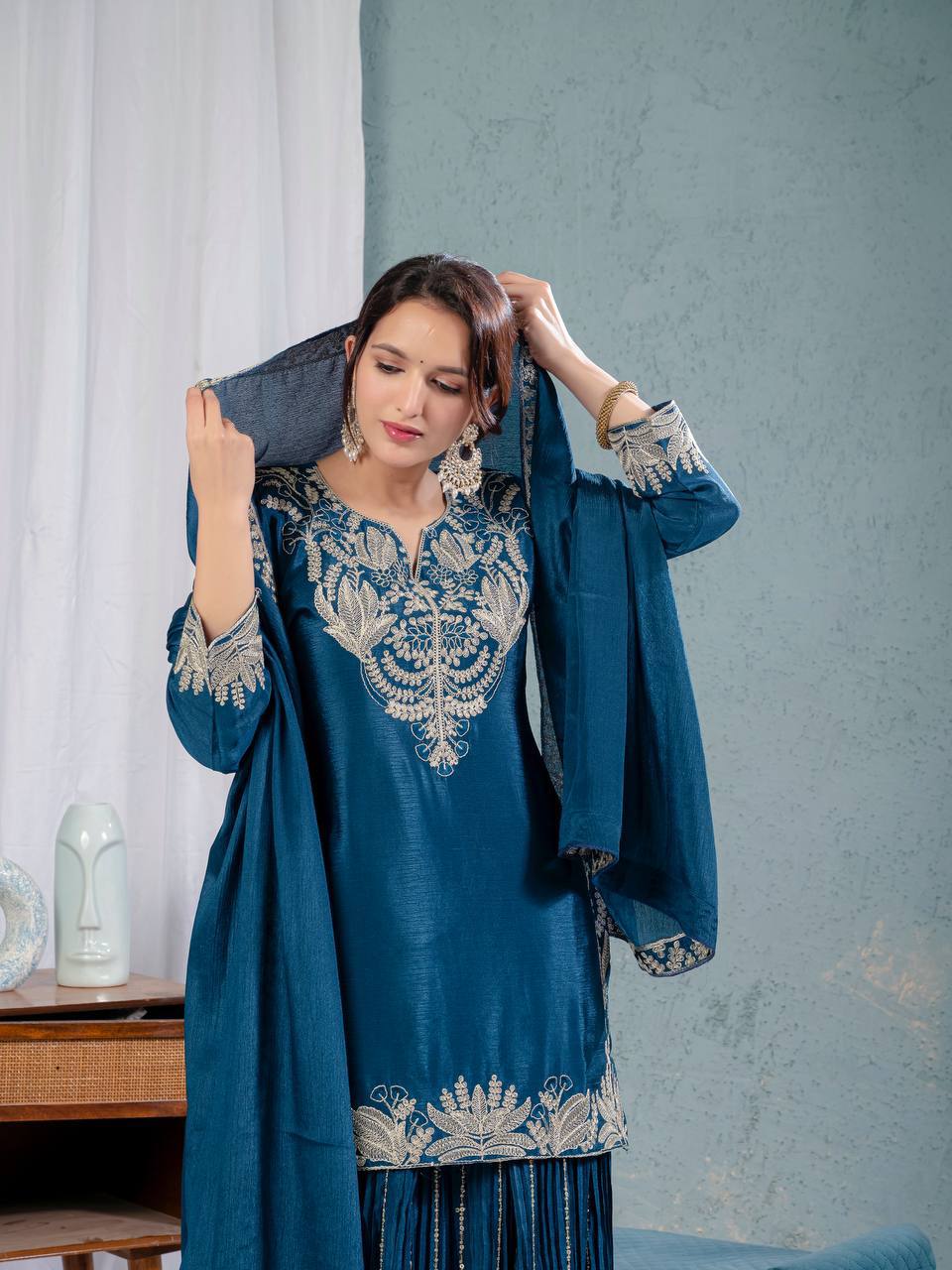 Zarevia Chinnon Code Sharara Set