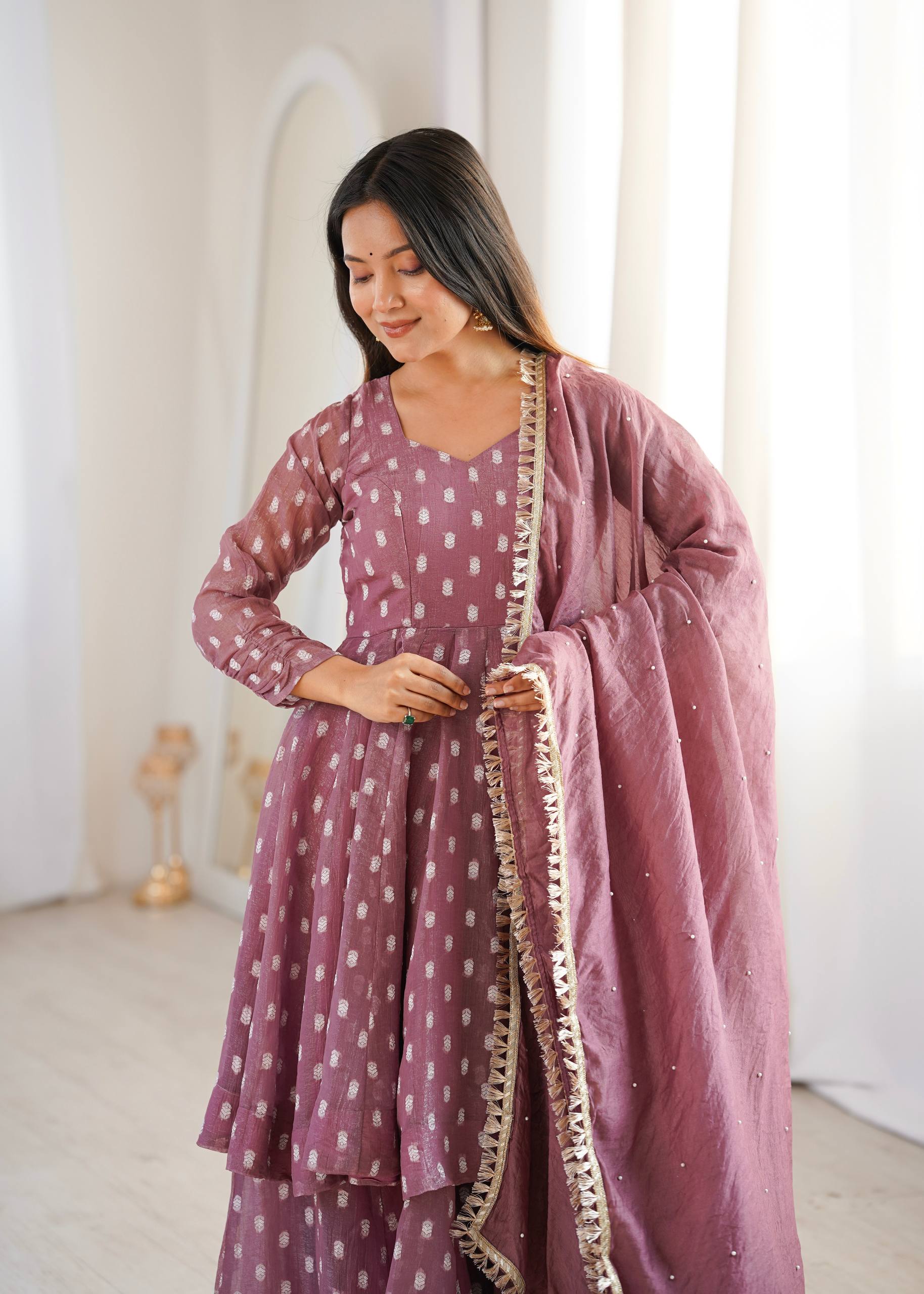 Saanvi Crunchy Silk Sharara Set