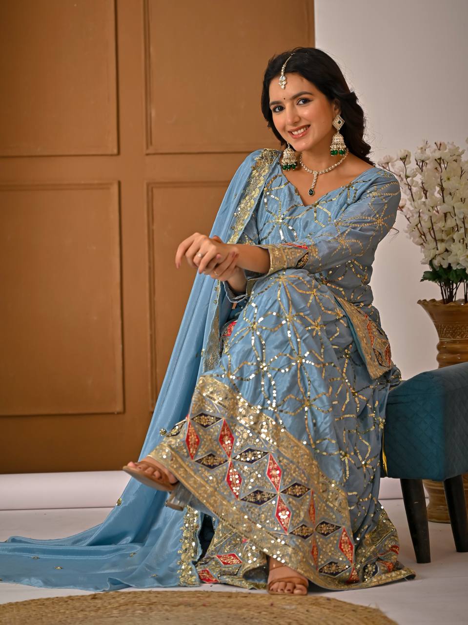 Myra Ethnic Glam Sharara Set
